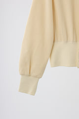 sailor color frill rib cardigan