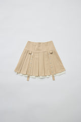 layered pleats mini skirt