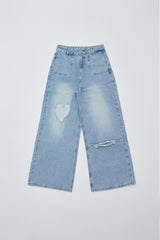 heart damage denim