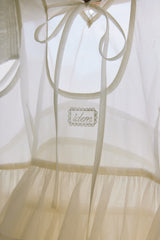 sheer frill tiered blouse