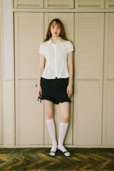 layered frill mini pants