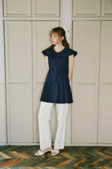 double collar sailor onepiece