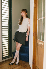 layered frill mini pants