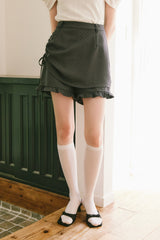 layered frill mini pants