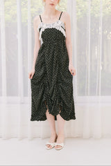 lace drawstring onepiece