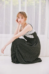 lace drawstring onepiece