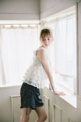 layered frill mini pants