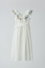 flower embroidery onepiece