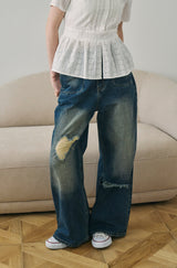 heart damage denim