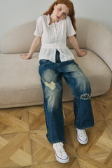 heart damage denim