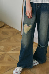 heart damage denim