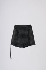 layered frill mini pants
