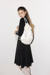 polka dot lace frill knapsack