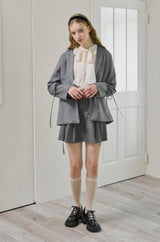 bowtie ribbon frill blouse