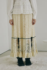 romantic lace ribbon skirt