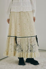 romantic lace ribbon skirt