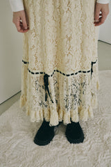 romantic lace ribbon skirt