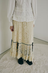 romantic lace ribbon skirt