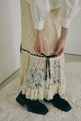 romantic lace ribbon skirt