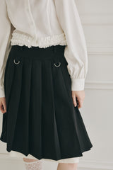 layered medium pleats skirt