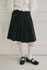layered medium pleats skirt