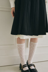 layered medium pleats skirt