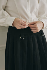 layered medium pleats skirt