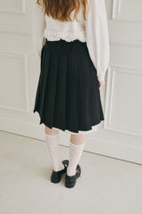 layered medium pleats skirt