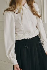 layered medium pleats skirt