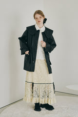 big collar vegan leather jacket