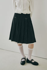 layered medium pleats skirt