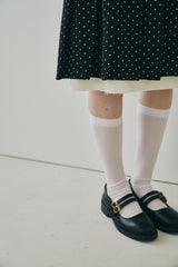 layered medium pleats skirt