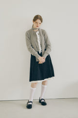 layered medium pleats skirt