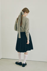 layered medium pleats skirt