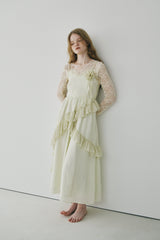 dot × rose corsage cami onepiece