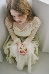 dot × rose corsage cami onepiece