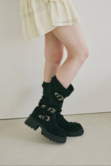 2way kushu-kushu suede boots