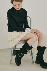 2way kushu-kushu suede boots