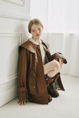 big collar vegan leather jacket