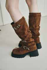 2way kushu-kushu suede boots
