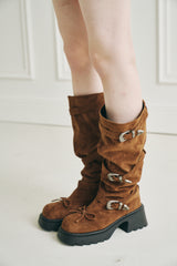 2way kushu-kushu suede boots