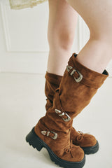 2way kushu-kushu suede boots