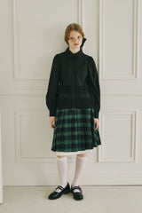 layered medium pleats skirt