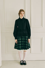 layered medium pleats skirt