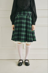 layered medium pleats skirt