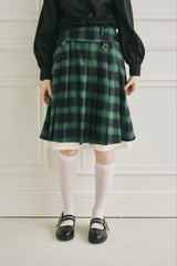 layered medium pleats skirt