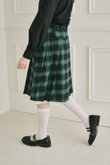 layered medium pleats skirt