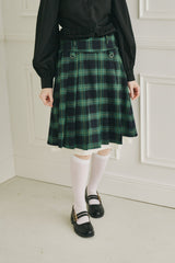 layered medium pleats skirt