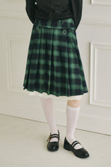 layered medium pleats skirt