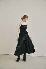 dot × rose corsage cami onepiece